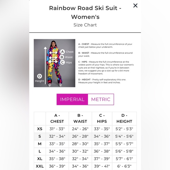 Women’s OOSC Rainbow Road Ski Suit Size: Large - Picture 6 of 11